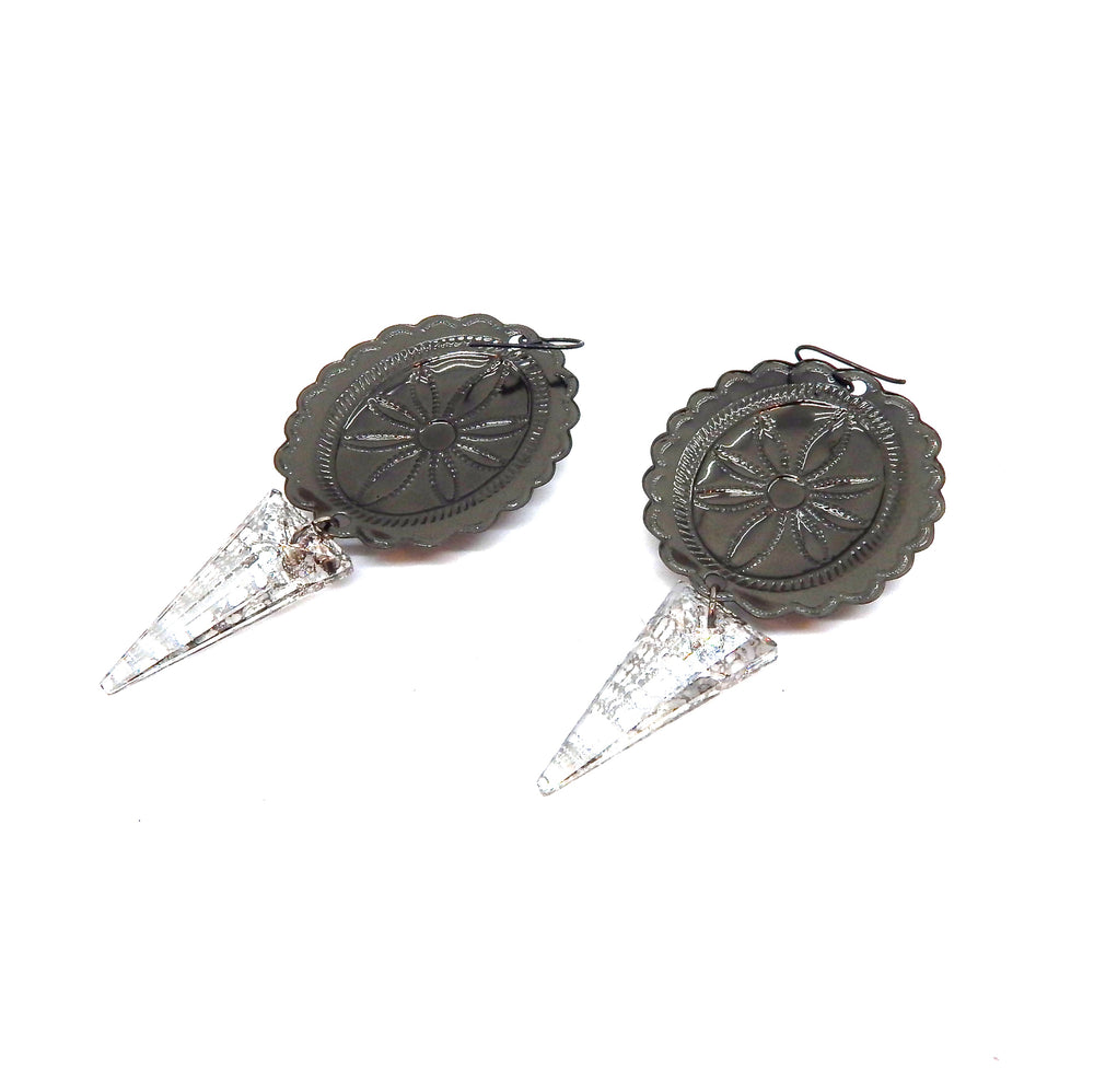 PONDEROSA LONE STAR CONCHO EARRINGS