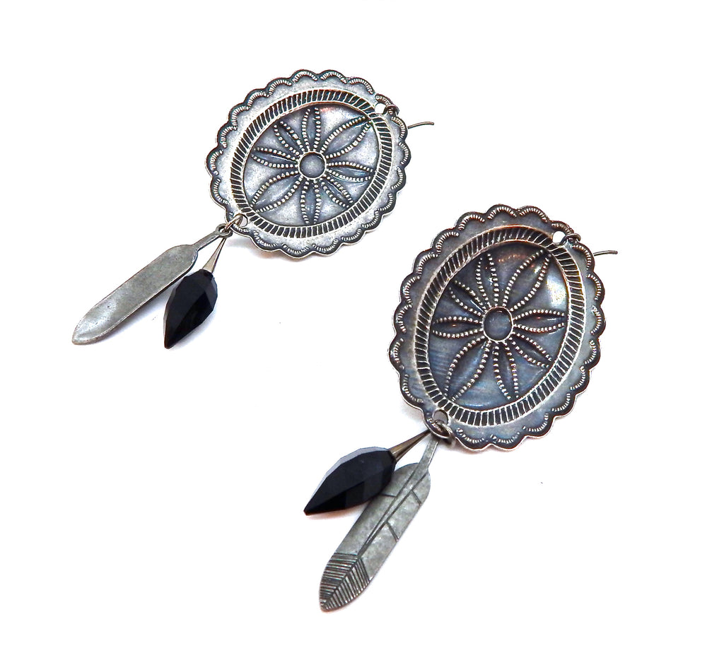 PONDEROSA A FISTFUL OF DOLLARS CONCHO EARRINGS