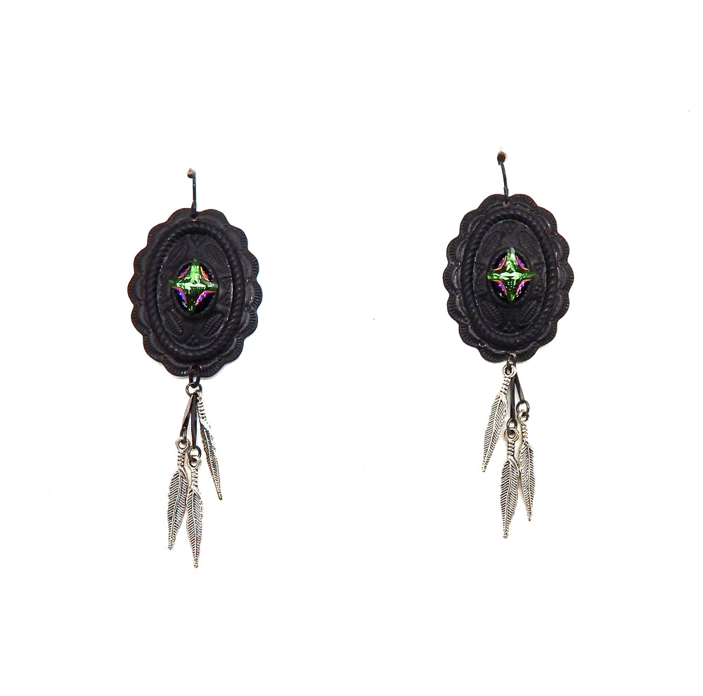 PONDEROSA WILD BUNCH CONCHO EARRINGS