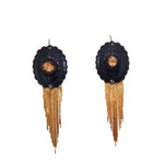 PONDEROSA LONE STAR CONCHO FRINGE EARRINGS