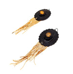 PONDEROSA LONE STAR CONCHO FRINGE EARRINGS