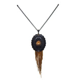 PONDEROSA LONE STAR CONCHO FRINGE NECKLACE