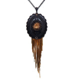 PONDEROSA LONE STAR CONCHO FRINGE NECKLACE