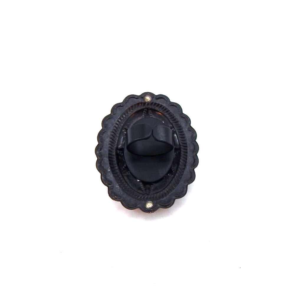 PONDEROSA LONE STAR CONCHO RING - BLACK