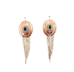 PONDEROSA A FISTFUL OF DOLLARS CONCHO FRINGE EARRINGS