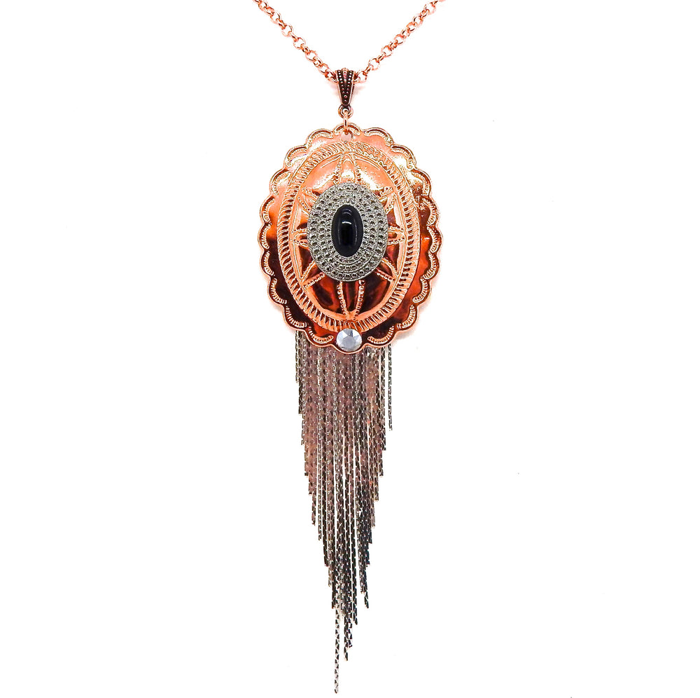 PONDEROSA A FISTFUL OF DOLLARS CONCHO FRINGE NECKLACE