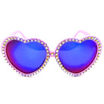 LOLITA CUDA ACID RHINESTONE HEART SUNGLASSES