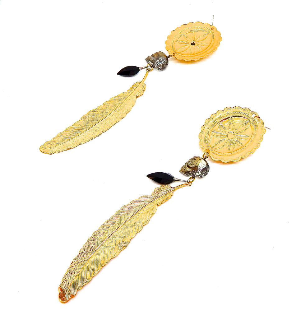 PONDEROSA TREASURE OF THE SIERRA MADRE CONCHO EARRINGS