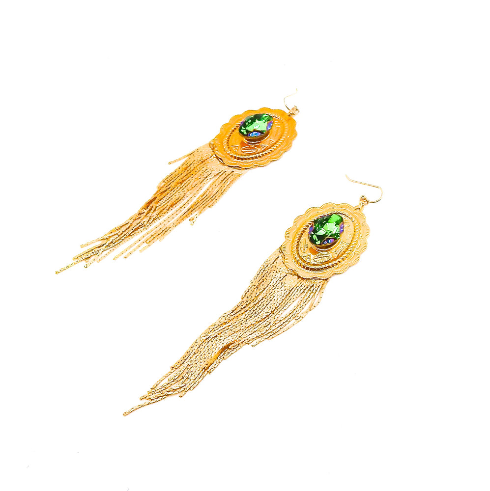 PONDEROSA QUICK & THE DEAD CONCHO FRINGE EARRINGS