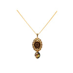 PONDEROSA LONGMIRE GOLDEN PEACOCK CONCHO NECKLACE