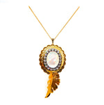 PONDEROSA MOONDUST CAMEO CONCHO NECKLACE