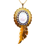 PONDEROSA MOONDUST CAMEO CONCHO NECKLACE