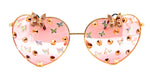 FAIRY REBEL PEACH EMPEROR ROMANTICA BUTTERFLY JUMBO HEART SUNGLASSSES