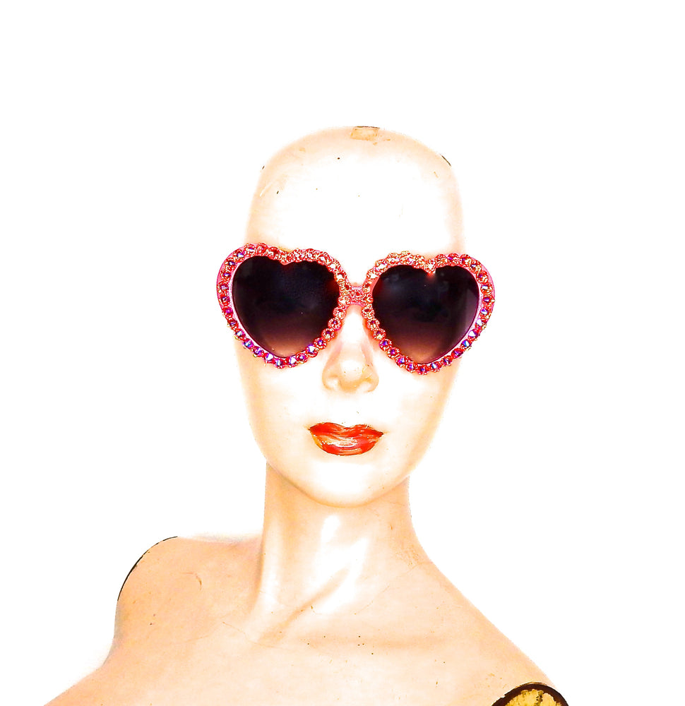 LOLITA MOXIE RHINESTONE HEART SUNGLASSES