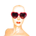 LOLITA RUBY JUNGLE RHINESTONE HEART SUNGLASSES