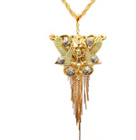 EGYPTIAN GOLD CLEOPATRA GOLD DUST FRINGE NECKLACE