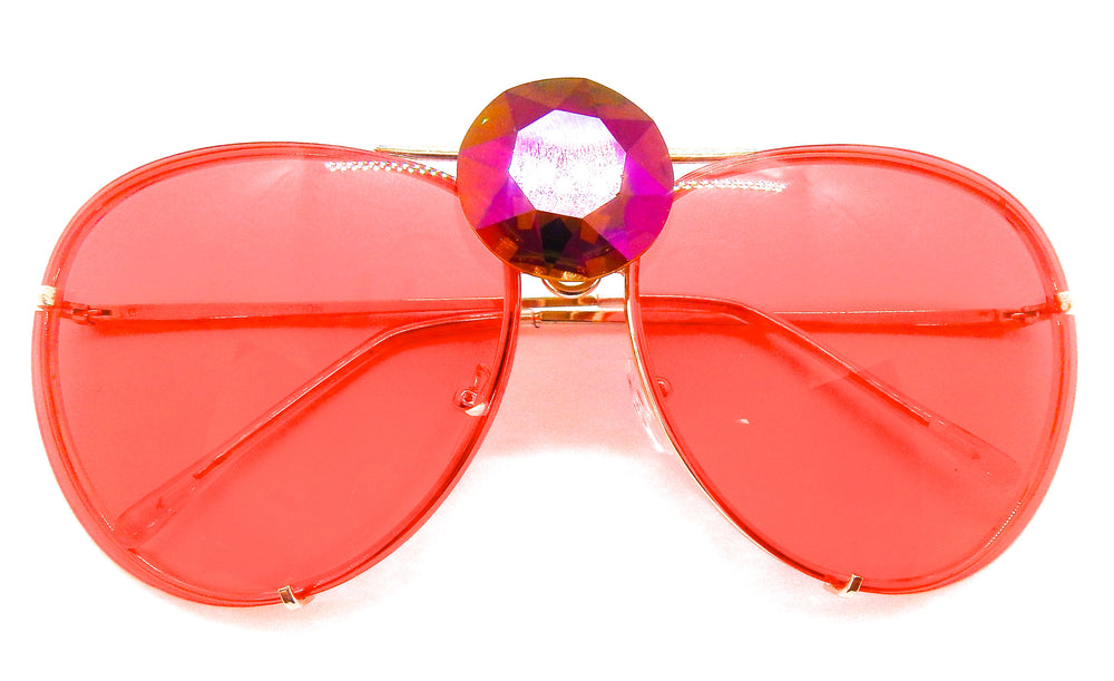 PANTHER POWER WATERMELON AVIATOR SUNGLASSES