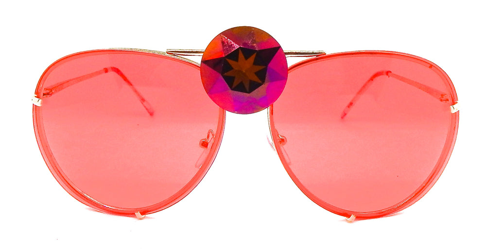 PANTHER POWER WATERMELON AVIATOR SUNGLASSES