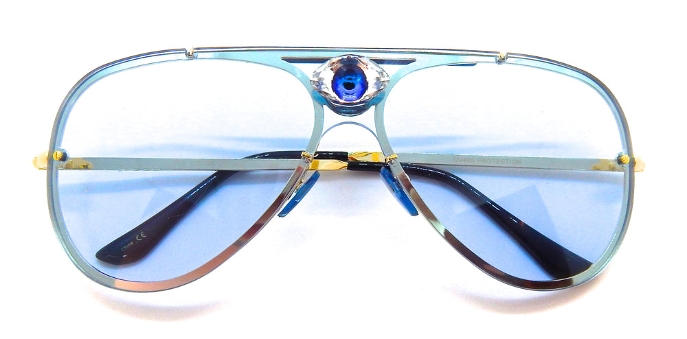 DIAMOND MAXXX EYE OF GOD BLUE AVIATORS