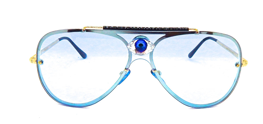 DIAMOND MAXXX EYE OF GOD BLUE AVIATORS
