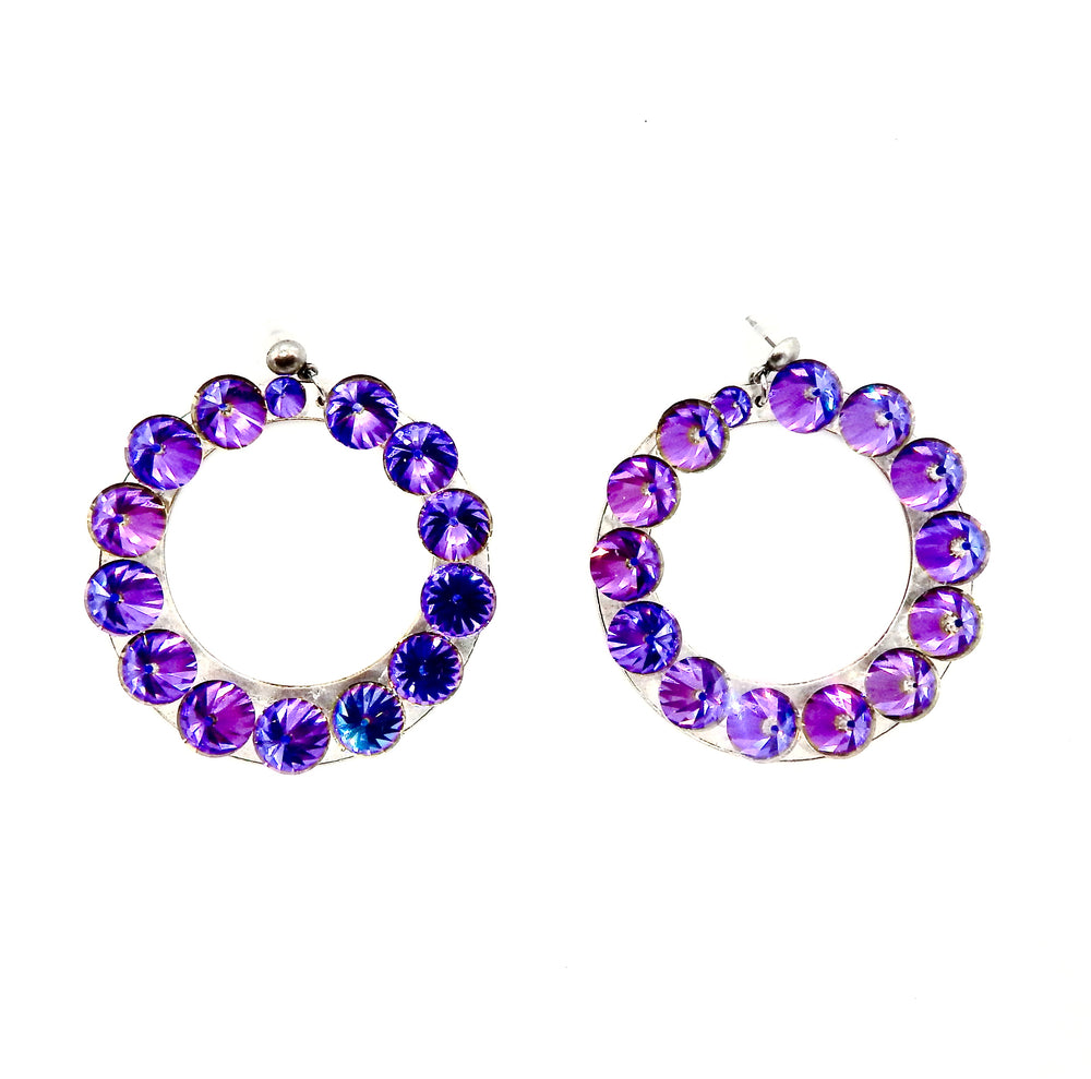 PURPLE POWER HOOP EARRINGS