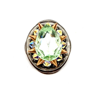 LIME DROP SPIKE COCKTAIL RING 🍋‍🟩💎✨