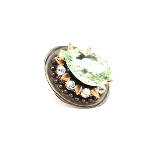LIME DROP SPIKE COCKTAIL RING