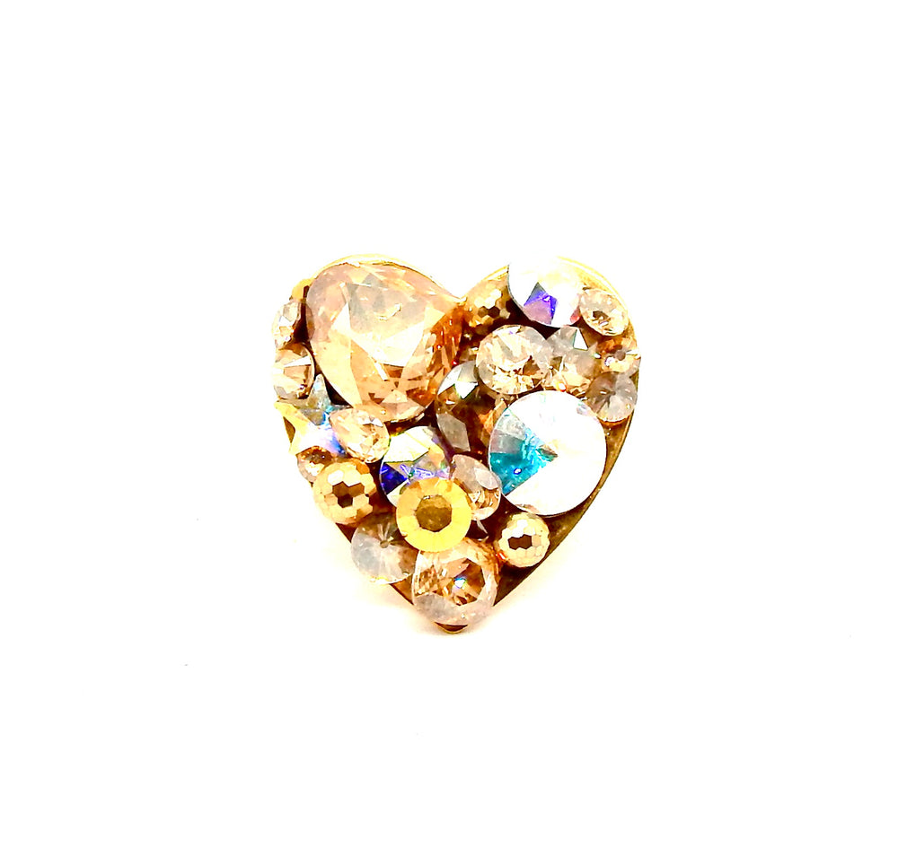 GOLD DUST HEART SMALL RING