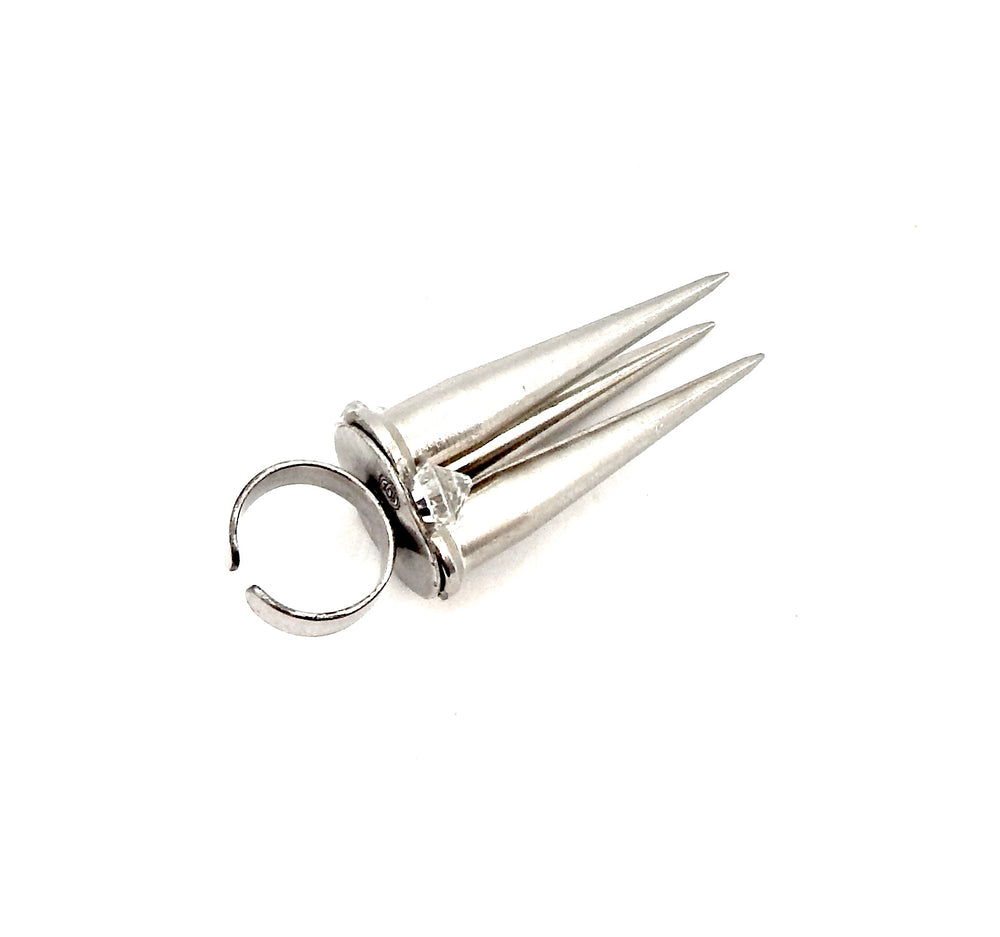 SPIKE BULLET SILVER RING