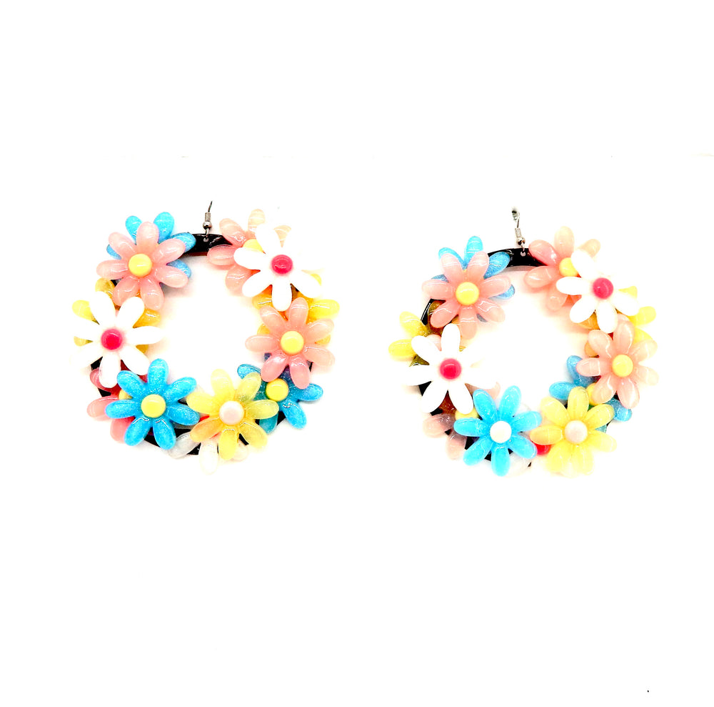 DAISY POWER HOOP EARRINGS