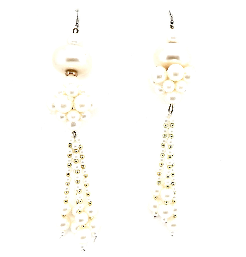 PEARL BAUBLE TASSEL EARRINGS