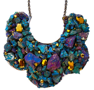 GILDED PEACOCK EMPIRE NECKLACE