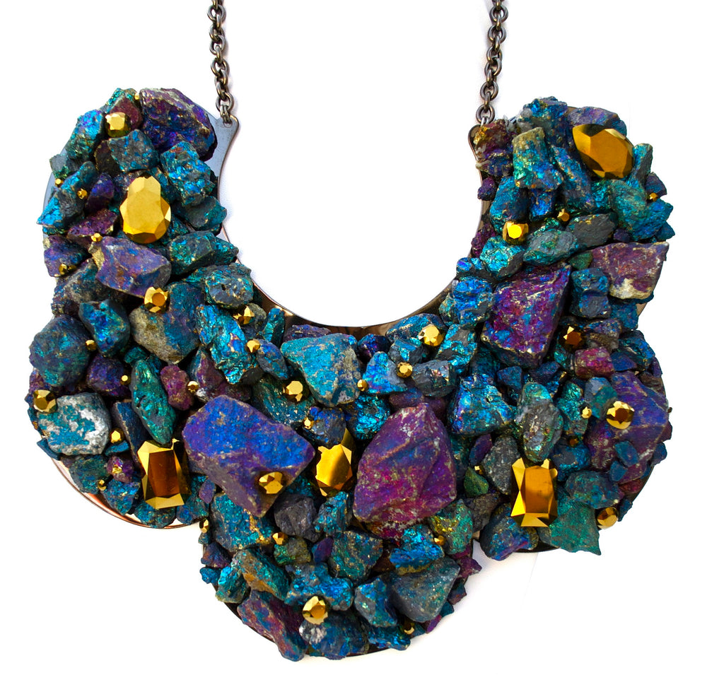 GILDED PEACOCK EMPIRE NECKLACE