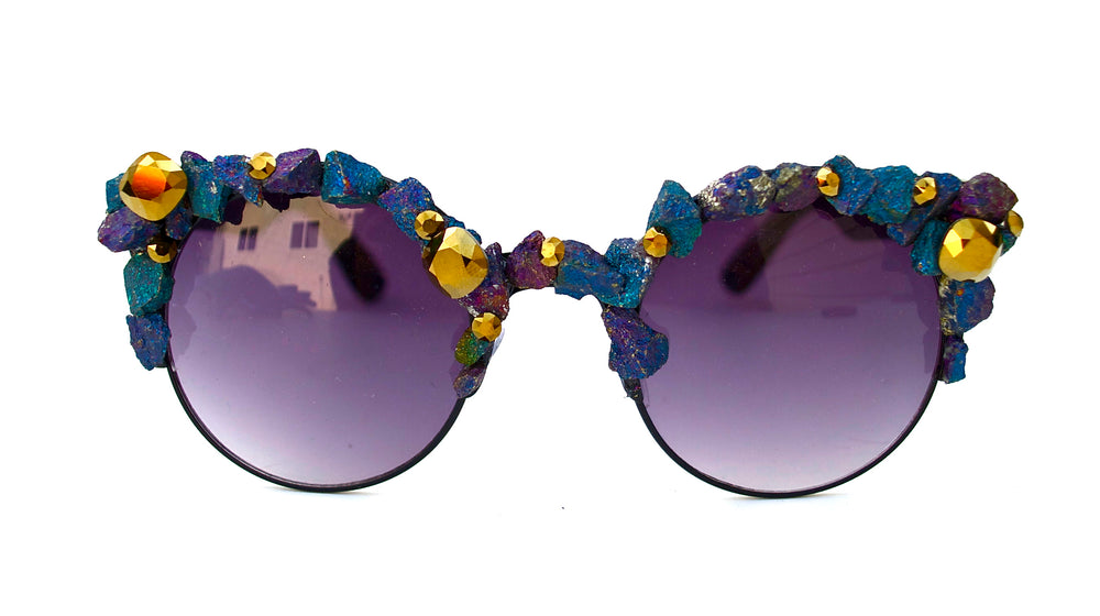GILDED PEACOCK COCO GLASSES