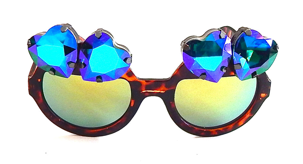 HEART THROB EMERALD OZ WILDE CATERPILLAR GLASSES