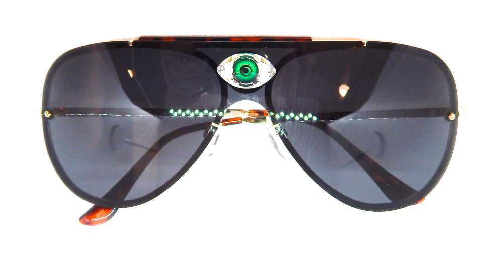 DIAMOND MAXXX GREEN ENVY EYE AVIATORS