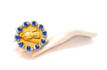 EGYPTIAN GOLD EYE OF GOD MEDALLION RING