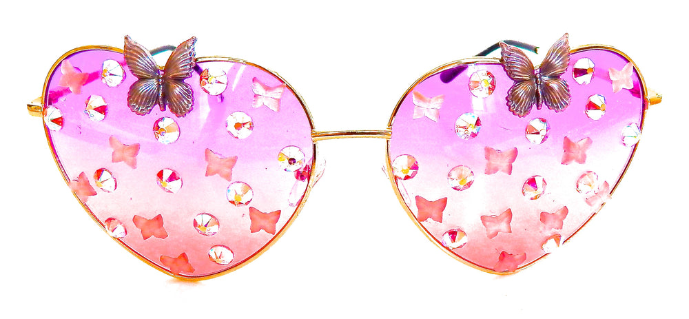 FAIRY REBEL BUCKEYE RANSOM BUTTERFLY JUMBO HEART SUNGLASSSES
