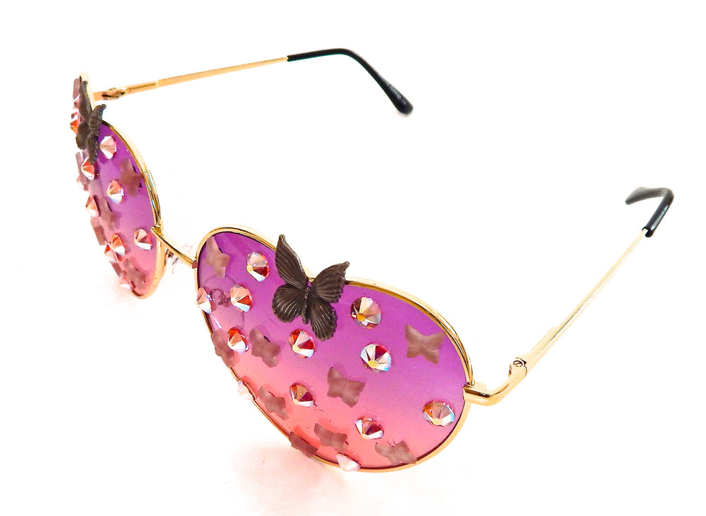 FAIRY REBEL BUCKEYE RANSOM BUTTERFLY JUMBO HEART SUNGLASSSES