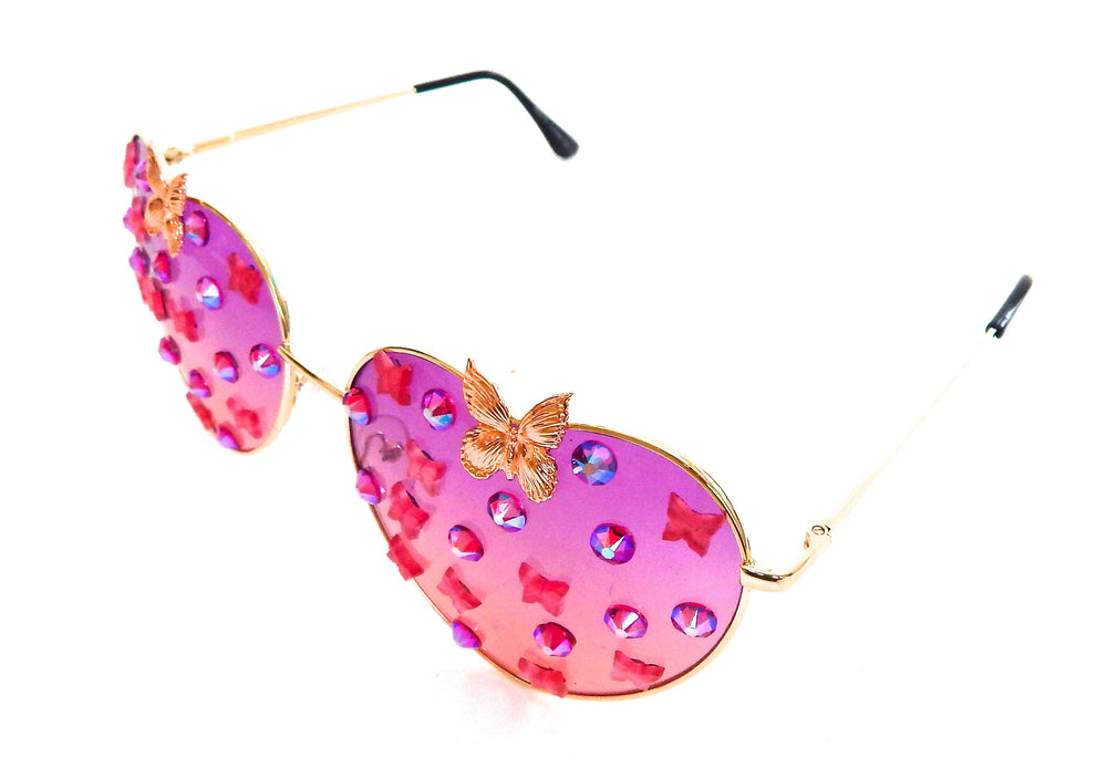 FAIRY REBEL BUCKEYE ROMANTICA BUTTERFLY JUMBO HEART SUNGLASSSES