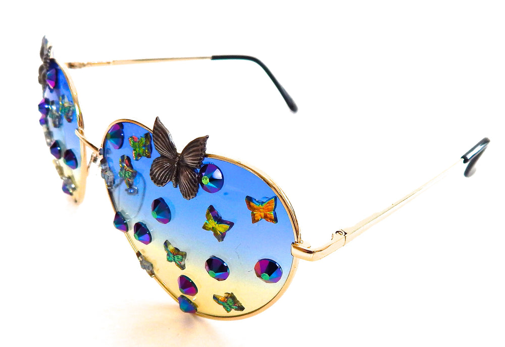 FAIRY REBEL CALIFORNIA SISTER RANSOM BUTTERFLY JUMBO HEART SUNGLASSSES