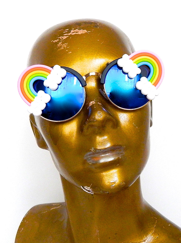 FANTASIA NEON RAINBOW ACID COCO BLACK GLASSES