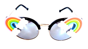 FANTASIA NEON RAINBOW ACID COCO SILVER GLASSES