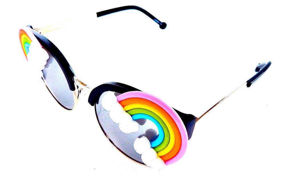 FANTASIA NEON RAINBOW ACID COCO SILVER GLASSES