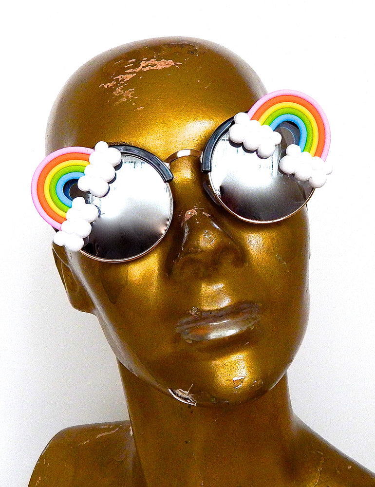 FANTASIA NEON RAINBOW ACID COCO SILVER GLASSES