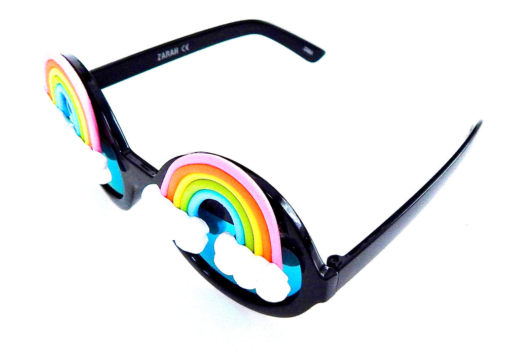 FANTASIA NEON RAINBOW WILDE CATERPILLAR BLACK GLASSES