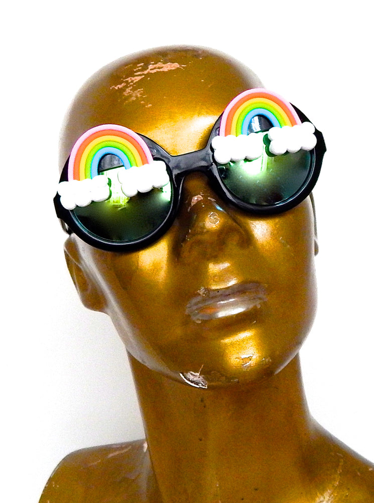 FANTASIA NEON RAINBOW WILDE CATERPILLAR BLACK GLASSES