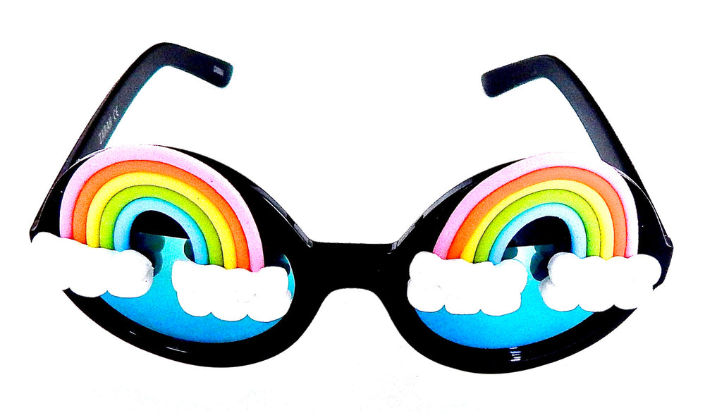 FANTASIA NEON RAINBOW WILDE CATERPILLAR BLACK GLASSES