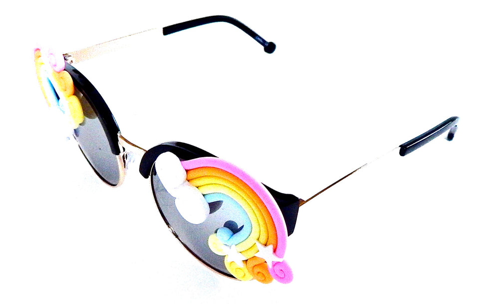 FANTASIA PASTEL RAINBOW ACID COCO SILVER GLASSES