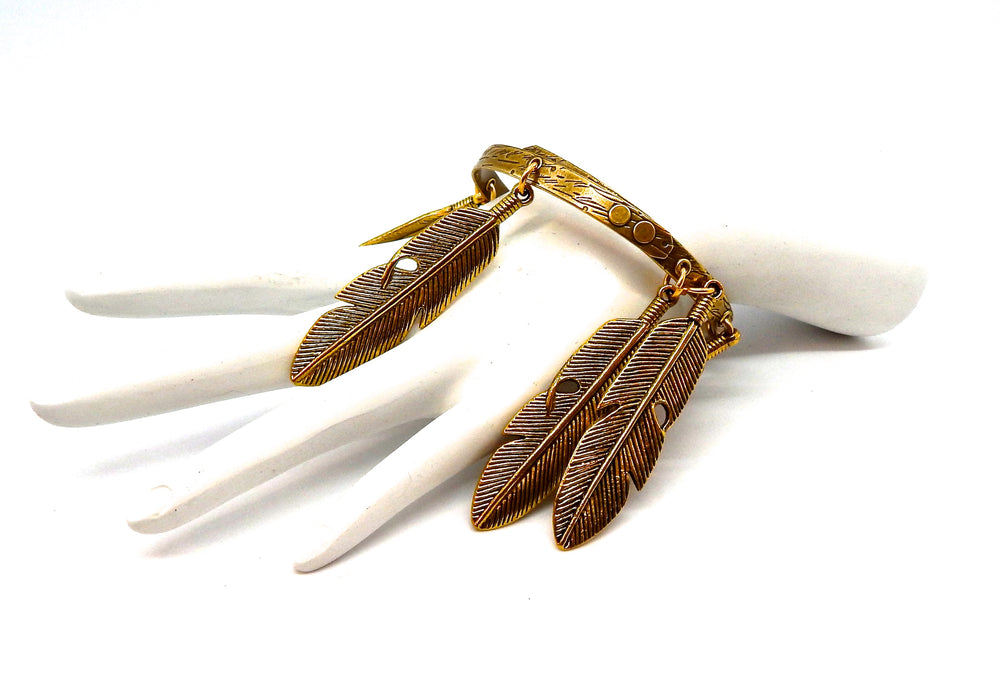 THUNDERBIRD GOLDEN EAGLEFEATHER BANGLE